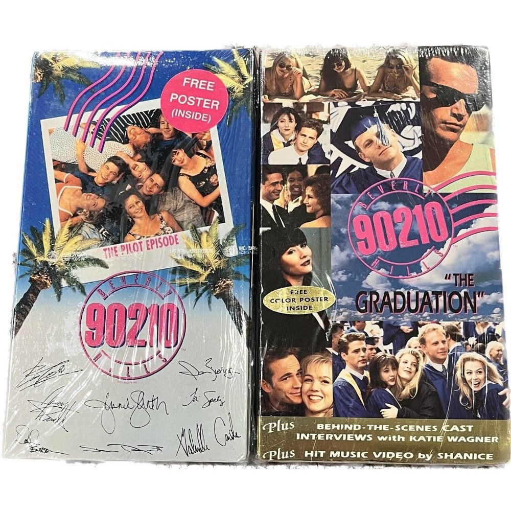 Beverly Hills 90210 Pilot Episode & The Graduation on VHS - NEW Sealed Lot Of 2